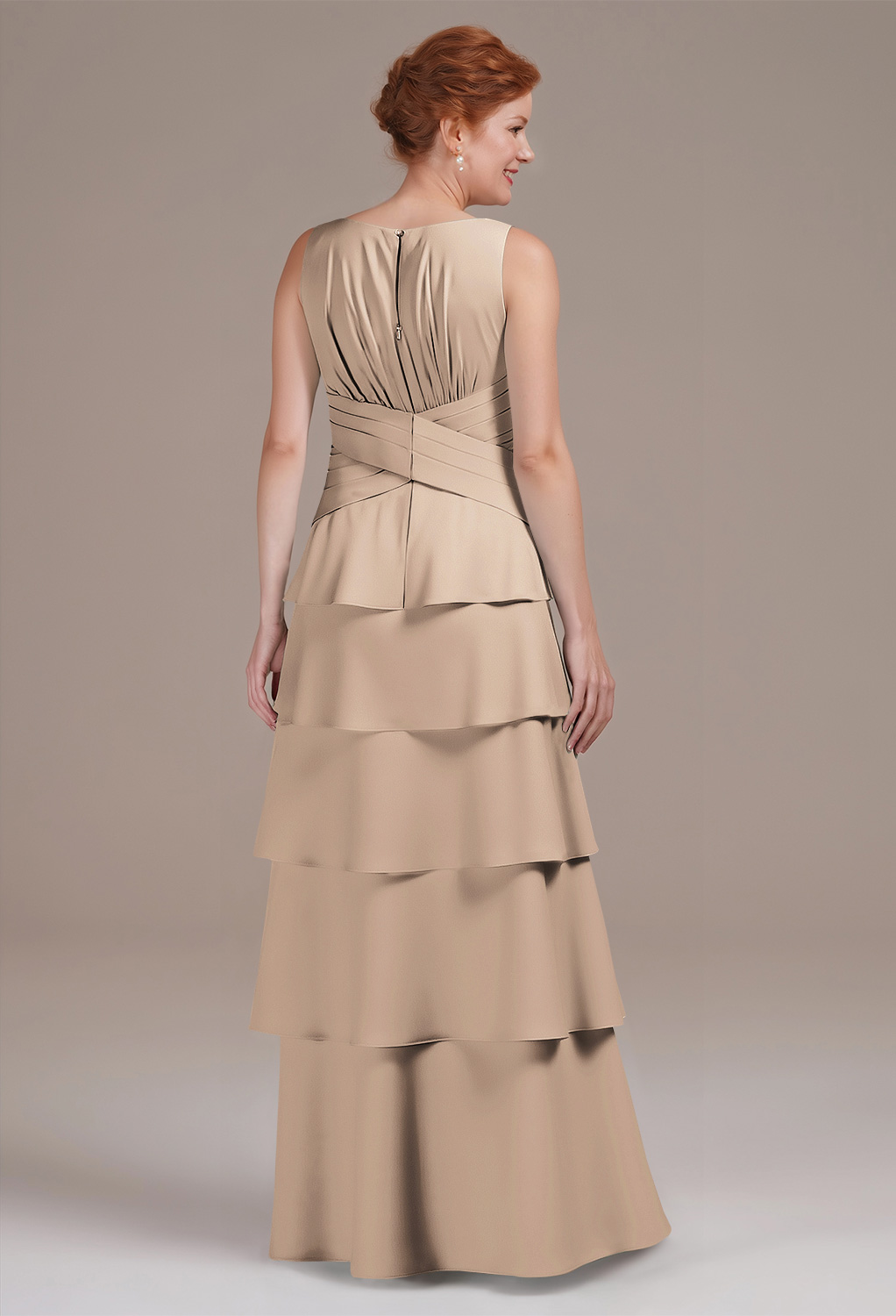 AW Addie Taupe  Mother of the Bride Dresses